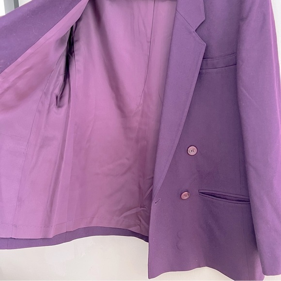 Pendleton Single Front Button Virgin Wool Blazer in Purple Size 10 - Picture 5 of 5